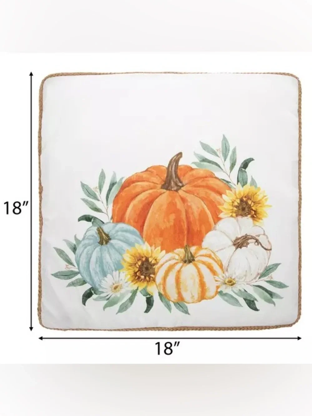 Pumpkins & Sunflowers Pillow Cover